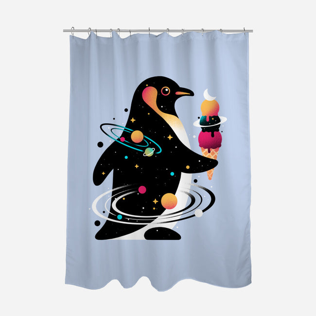 Space Penguin-None-Polyester-Shower Curtain-NemiMakeit