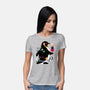 Space Penguin-Womens-Basic-Tee-NemiMakeit