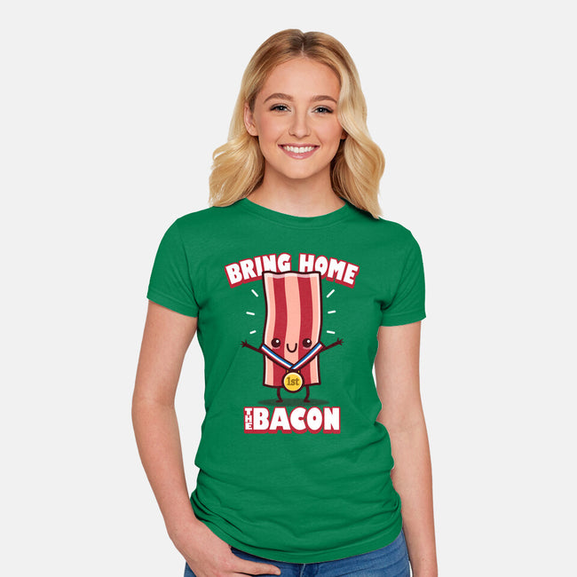 Bring Home The Bacon-Womens-Fitted-Tee-Boggs Nicolas