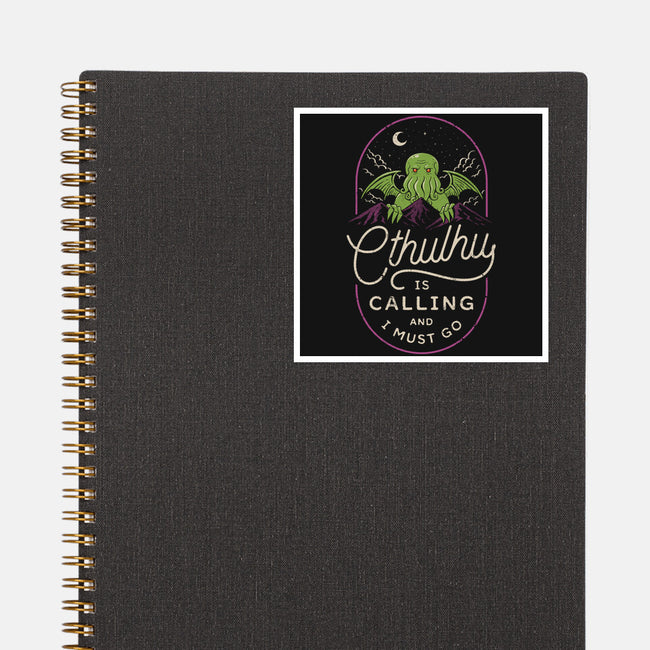 Cthulhu's Calling-None-Glossy-Sticker-dfonseca