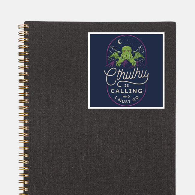 Cthulhu's Calling-None-Glossy-Sticker-dfonseca