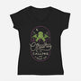 Cthulhu's Calling-Womens-V-Neck-Tee-dfonseca