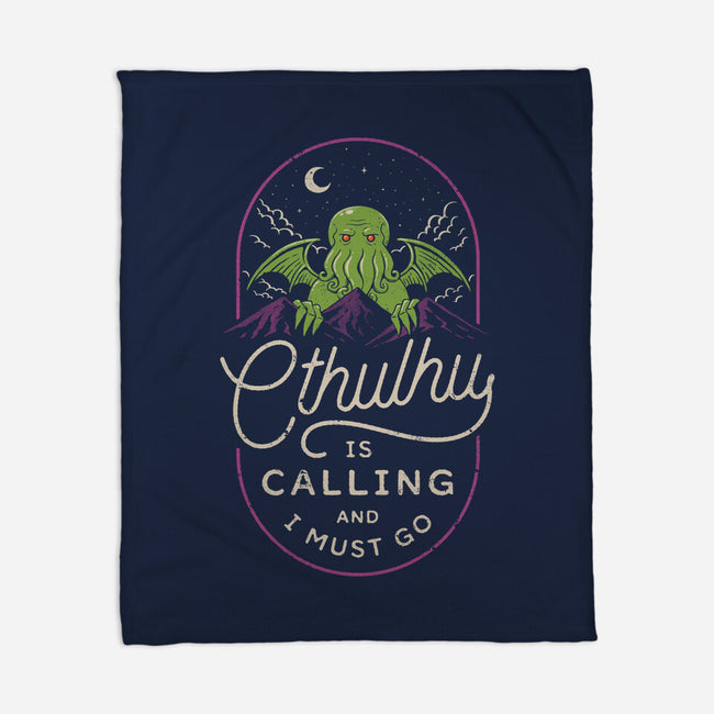 Cthulhu's Calling-None-Fleece-Blanket-dfonseca