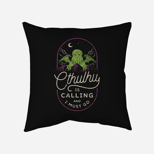 Cthulhu's Calling-None-Removable Cover-Throw Pillow-dfonseca