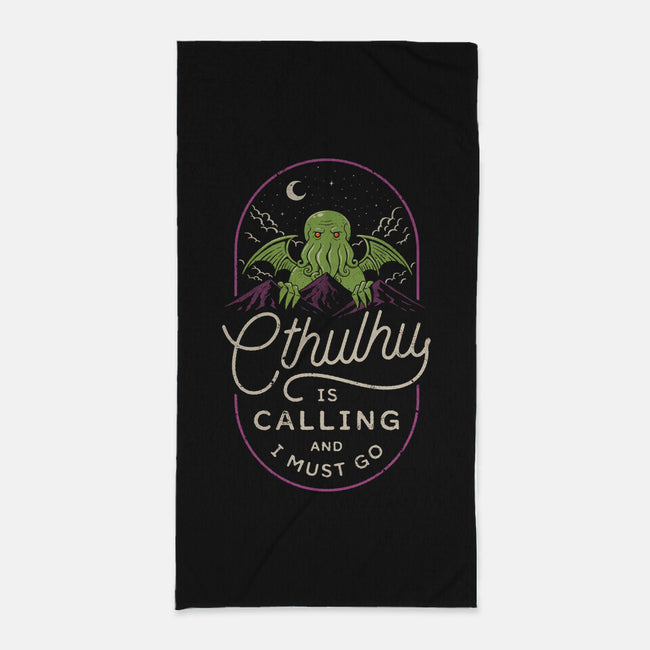 Cthulhu's Calling-None-Beach-Towel-dfonseca