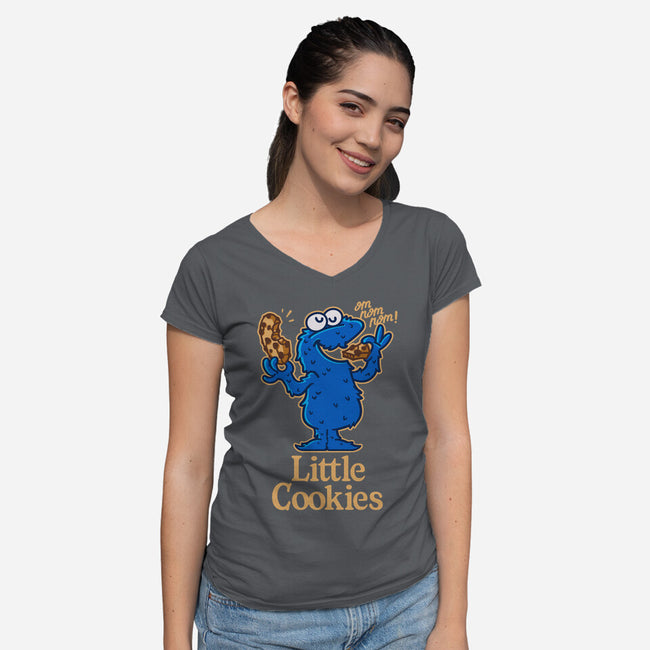 Little Cookies-Womens-V-Neck-Tee-Getsousa!