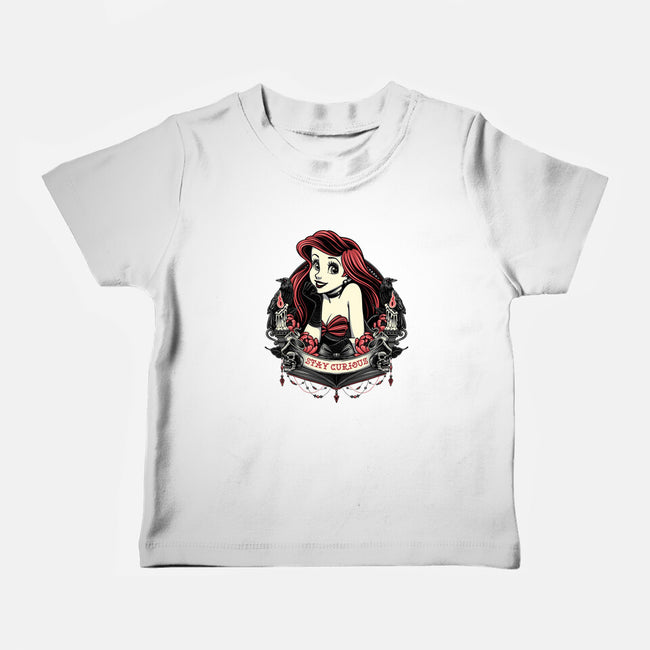 Goth Ariel-Baby-Basic-Tee-glitchygorilla