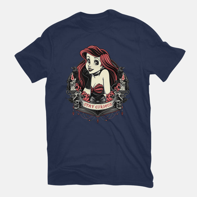 Goth Ariel-Womens-Fitted-Tee-glitchygorilla