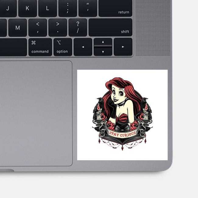 Goth Ariel-None-Glossy-Sticker-glitchygorilla