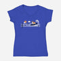 Summer Dog-Womens-V-Neck-Tee-NemiMakeit