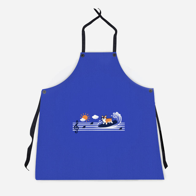 Summer Dog-Unisex-Kitchen-Apron-NemiMakeit