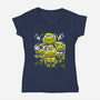 Turtle Tots-Womens-V-Neck-Tee-estudiofitas