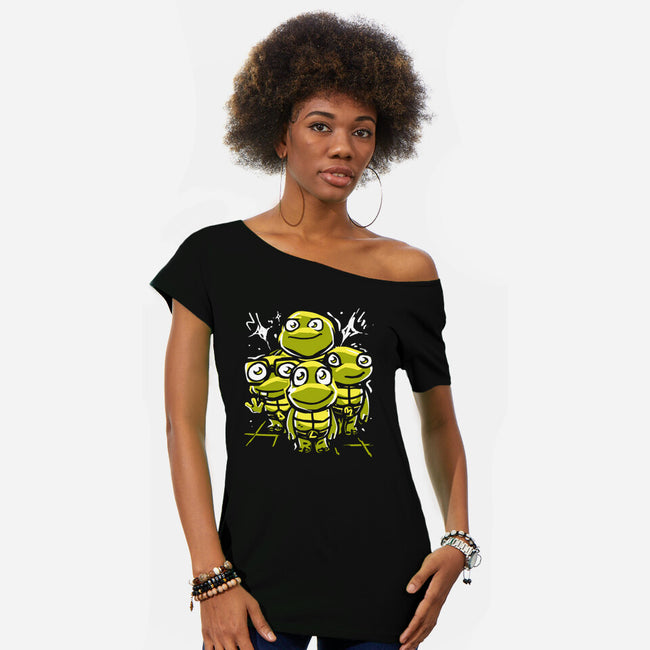 Turtle Tots-Womens-Off Shoulder-Tee-estudiofitas