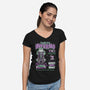 Dante's Inferno Tiki-Womens-V-Neck-Tee-Nemons