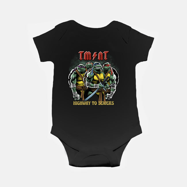 Highway To Sewers-Baby-Basic-Onesie-zascanauta