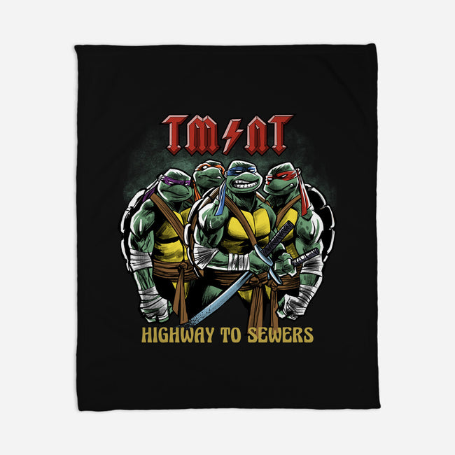 Highway To Sewers-None-Fleece-Blanket-zascanauta