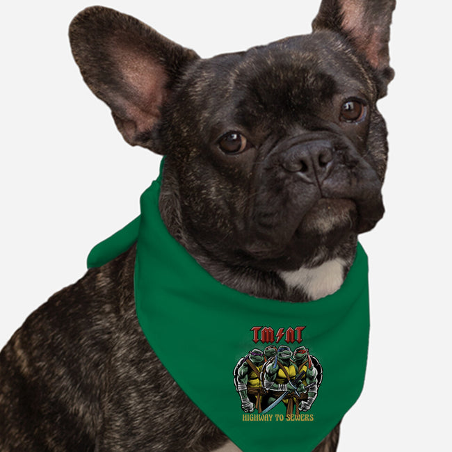 Highway To Sewers-Dog-Bandana-Pet Collar-zascanauta