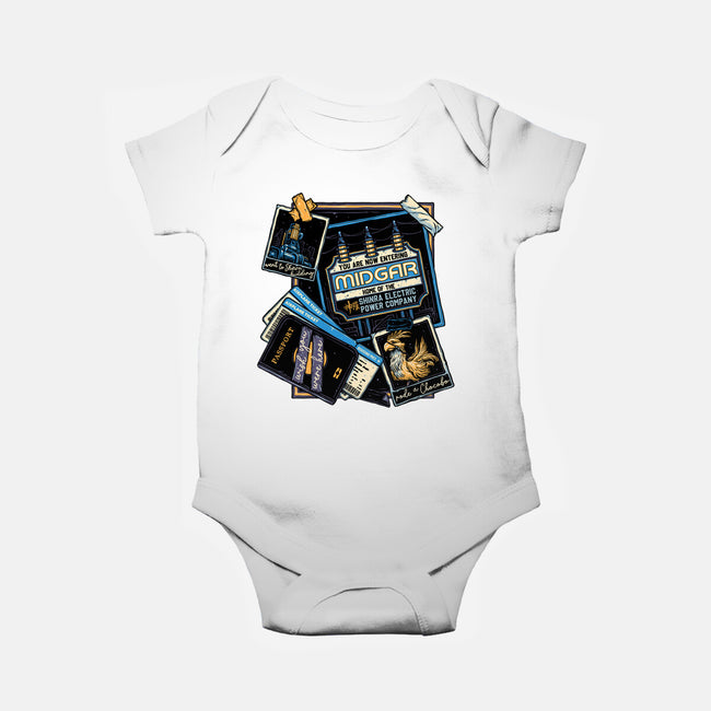 Welcome To Midgar-Baby-Basic-Onesie-glitchygorilla