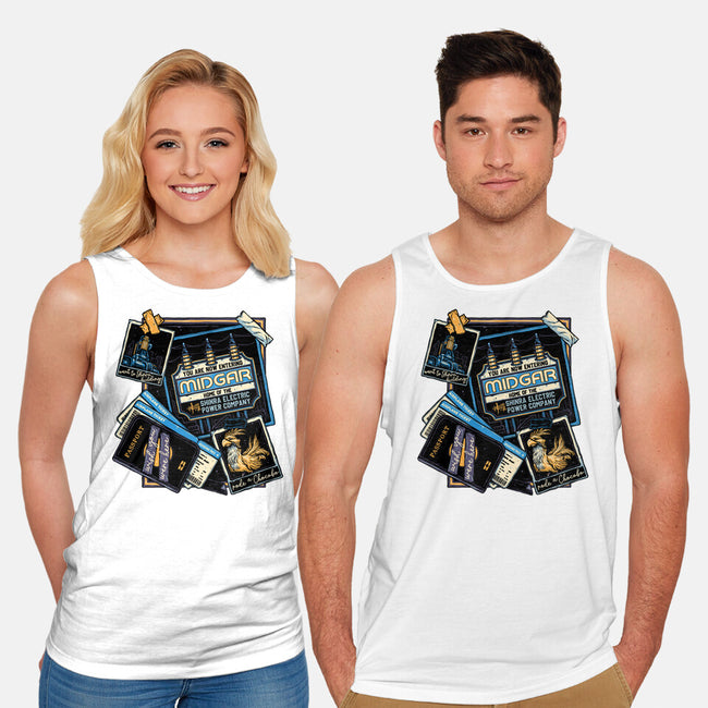 Welcome To Midgar-Unisex-Basic-Tank-glitchygorilla