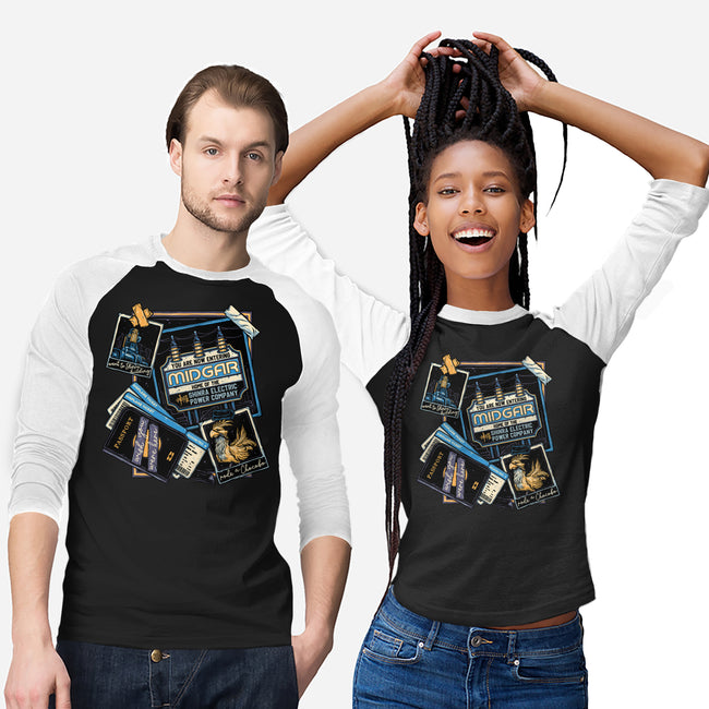 Welcome To Midgar-Unisex-Baseball-Tee-glitchygorilla