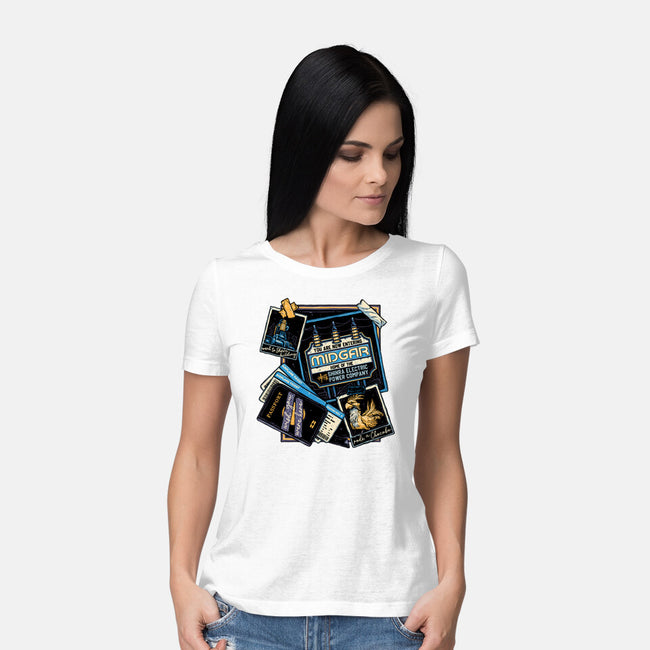 Welcome To Midgar-Womens-Basic-Tee-glitchygorilla