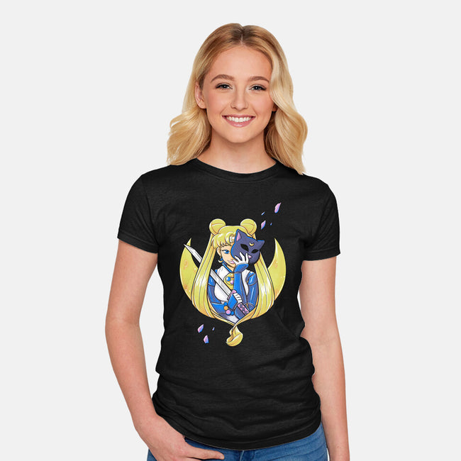 Ninja Moon Princess-Womens-Fitted-Tee-ellr