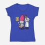 Doll Surgery-Womens-V-Neck-Tee-Raffiti