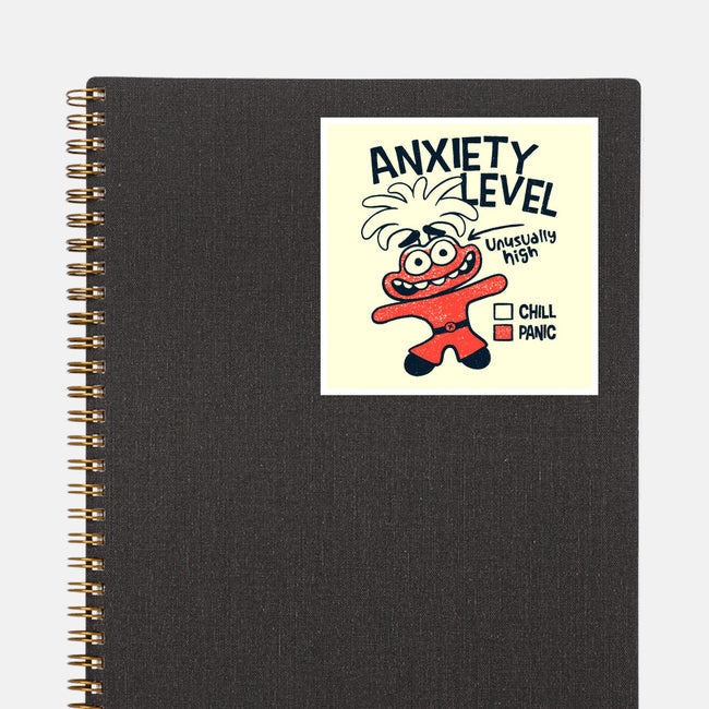 Anxiety Level High-None-Glossy-Sticker-teesgeex