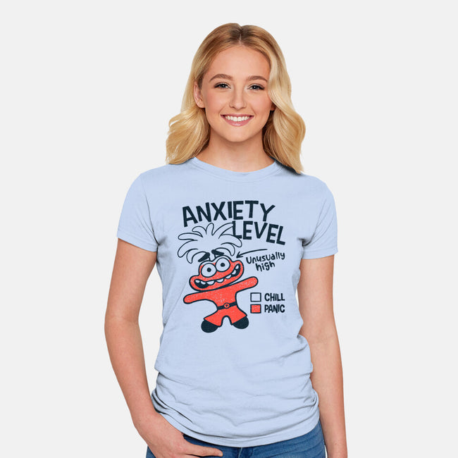 Anxiety Level High-Womens-Fitted-Tee-teesgeex