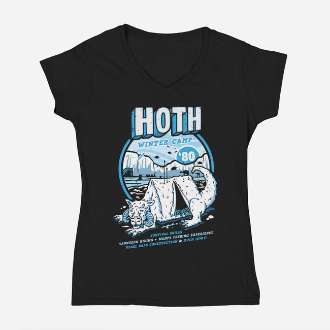 Hoth Winter Camp-Womens-V-Neck-Tee-Olipop