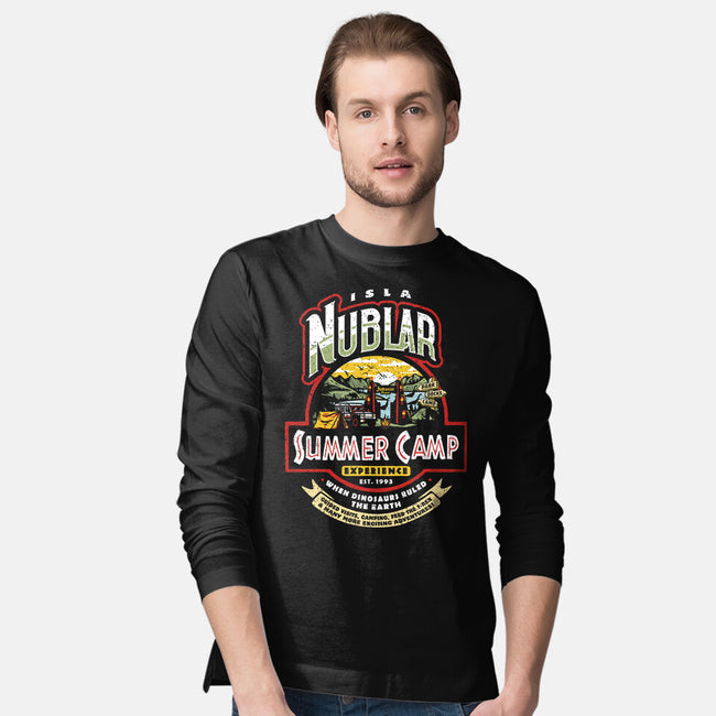 Jurassic Camp-Mens-Long Sleeved-Tee-Olipop