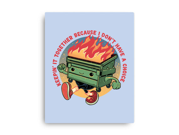 Flaming Dumpster