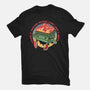 Flaming Dumpster-Womens-Fitted-Tee-glitchygorilla