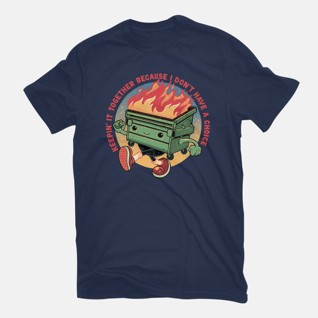 Flaming Dumpster-Youth-Basic-Tee-glitchygorilla