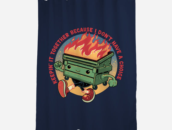 Flaming Dumpster