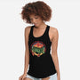 Flaming Dumpster-Womens-Racerback-Tank-glitchygorilla