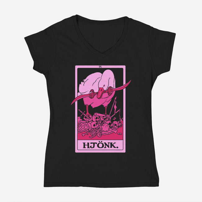 Hjonk Tarot-Womens-V-Neck-Tee-naomori