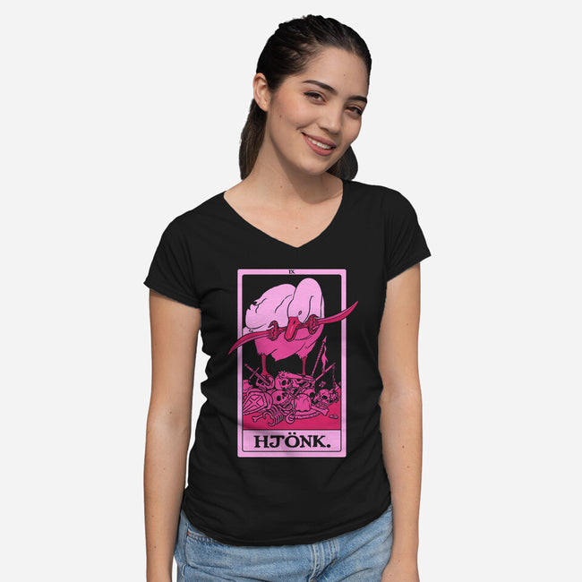 Hjonk Tarot-Womens-V-Neck-Tee-naomori