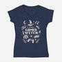 Gamer Witch-Womens-V-Neck-Tee-eduely