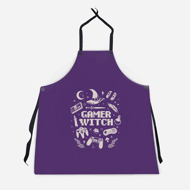 Gamer Witch-Unisex-Kitchen-Apron-eduely