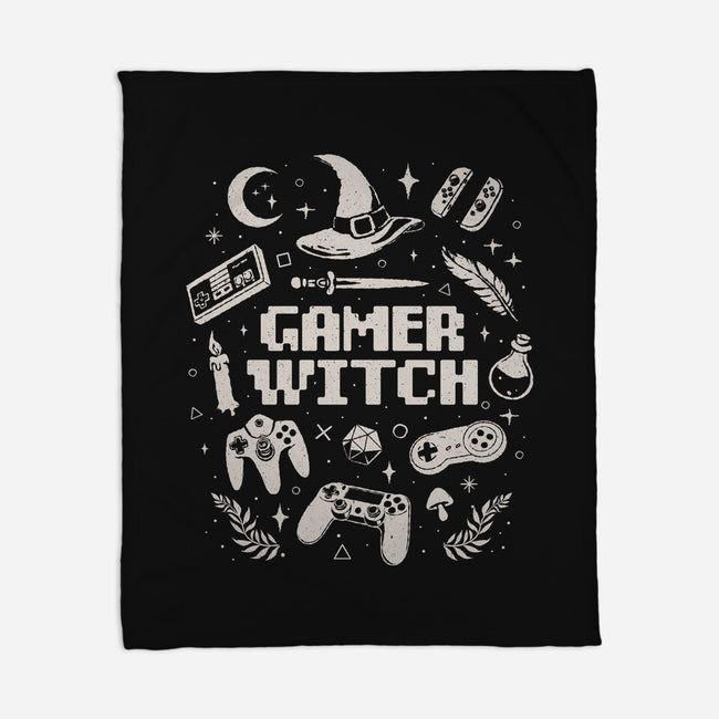 Gamer Witch-None-Fleece-Blanket-eduely