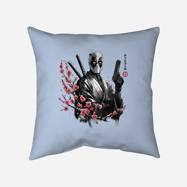 Merc Portrait Sumi-e-None-Removable Cover-Throw Pillow-DrMonekers