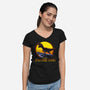 Jurassic King-Womens-V-Neck-Tee-daobiwan