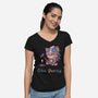 Elden Purring-Womens-V-Neck-Tee-Dokimons