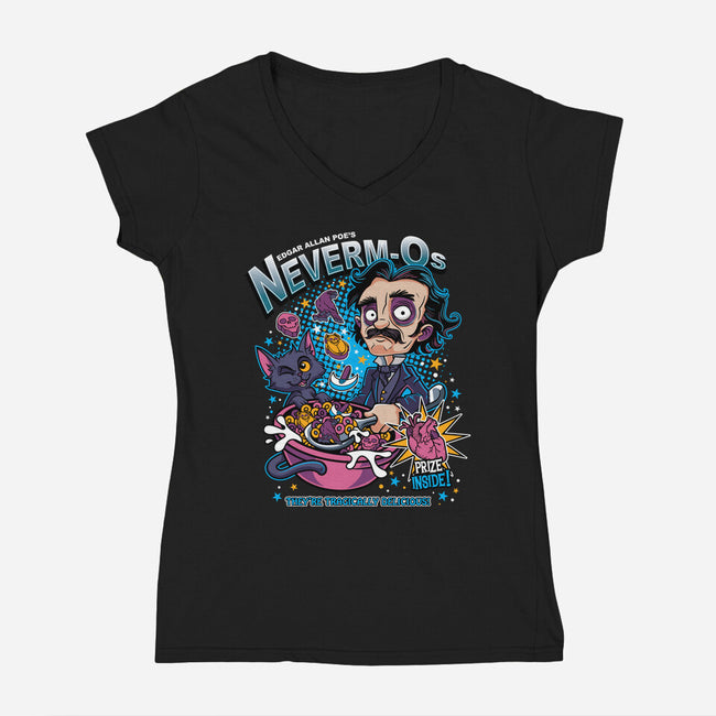 Poe's Neverm-o's-Womens-V-Neck-Tee-Adrianne D