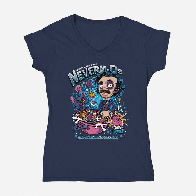 Poe's Neverm-o's-Womens-V-Neck-Tee-Adrianne D