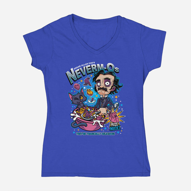 Poe's Neverm-o's-Womens-V-Neck-Tee-Adrianne D