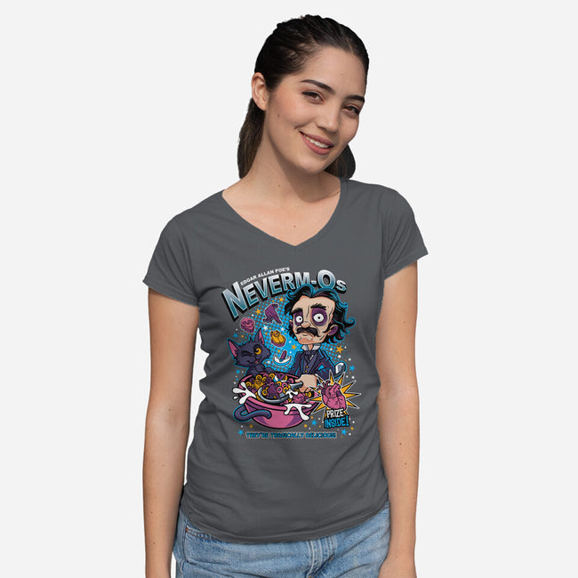 Poe's Neverm-o's-Womens-V-Neck-Tee-Adrianne D