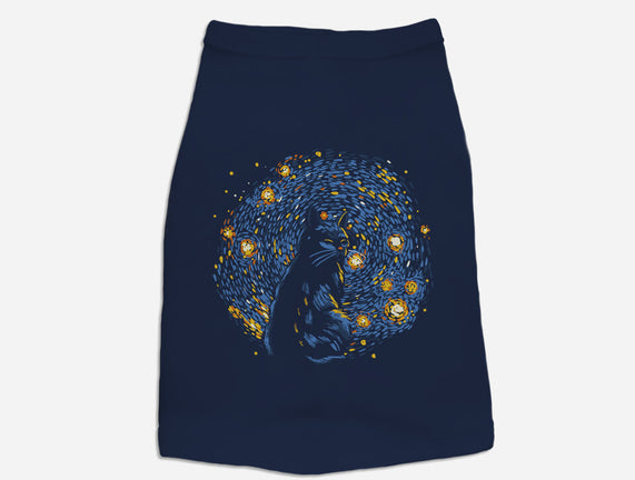 Starry Night Black Cat