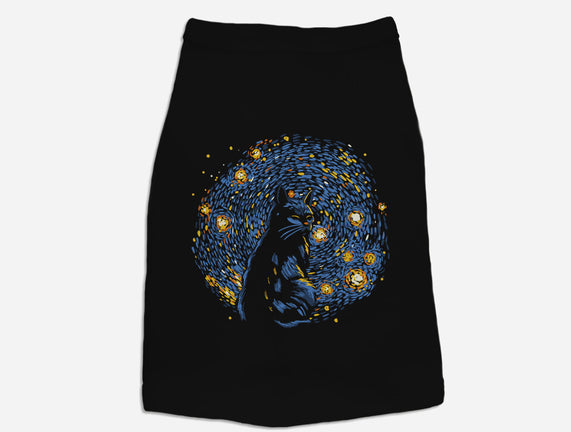 Starry Night Black Cat